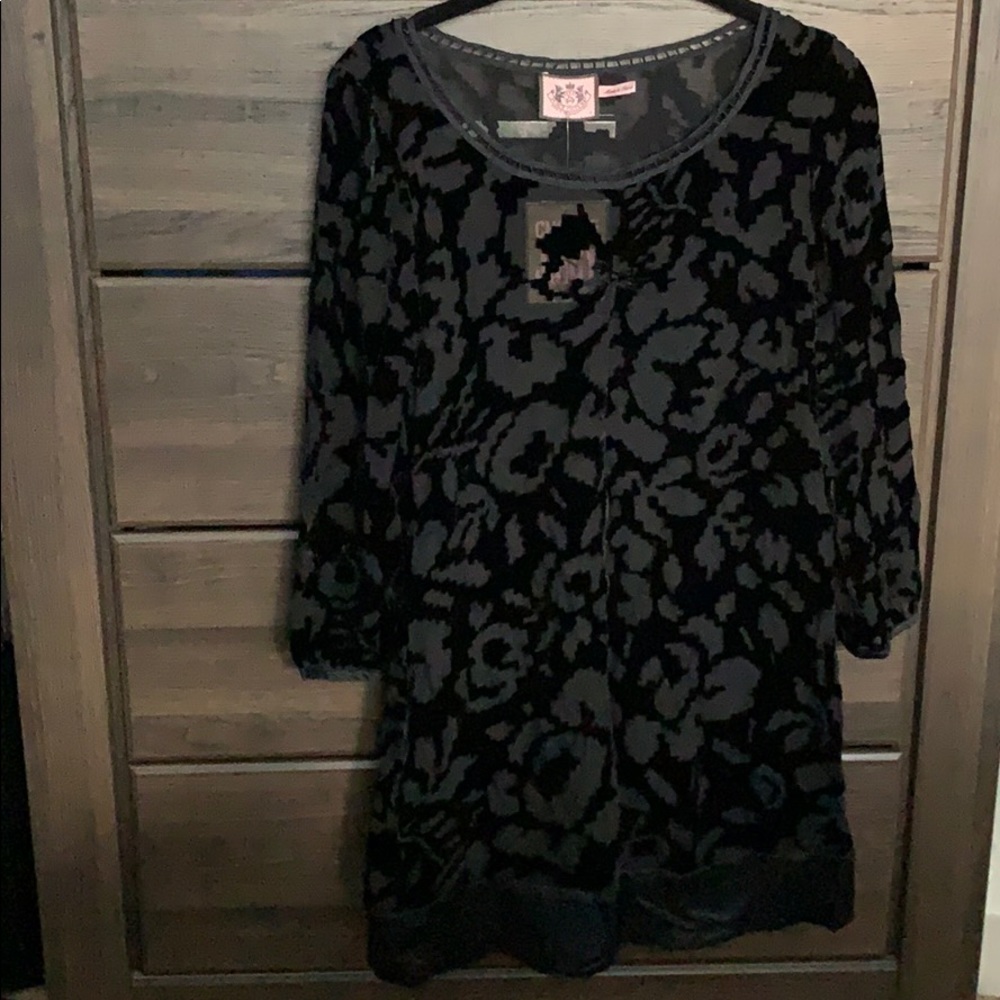 Juicy Couture Black Clara Velvet Dress